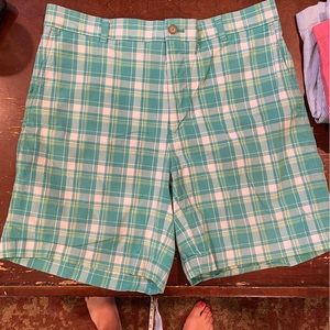 Southern Tide Green Plaid Shorts 35” waist 8” inseam